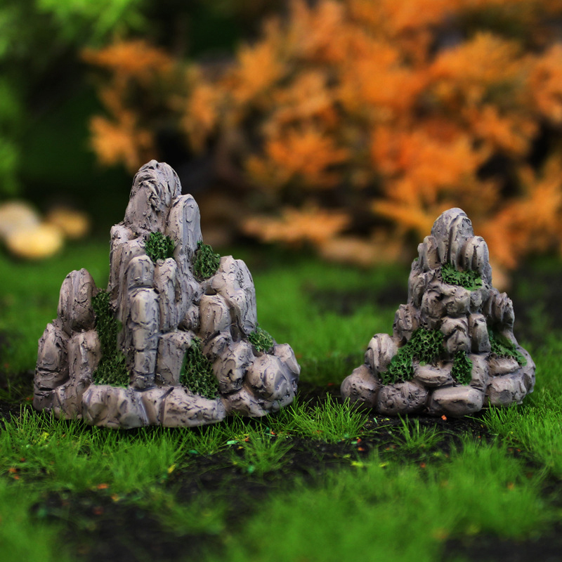 Bonsai Rock Garden - 미니 산악 미니어처 인공 언덕 장난감,