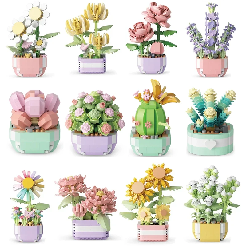 Bonsai Garden Kit - 꽃 다육 식물 빌딩 블록 영원한
