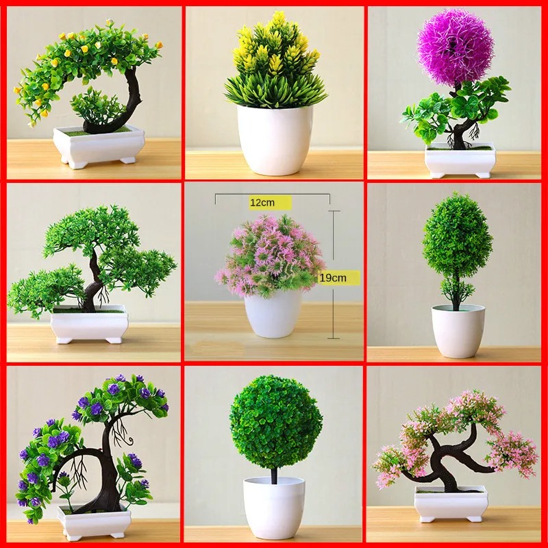 Bonsai Garden Table - 인공 소형 나무 화분 식물 가짜