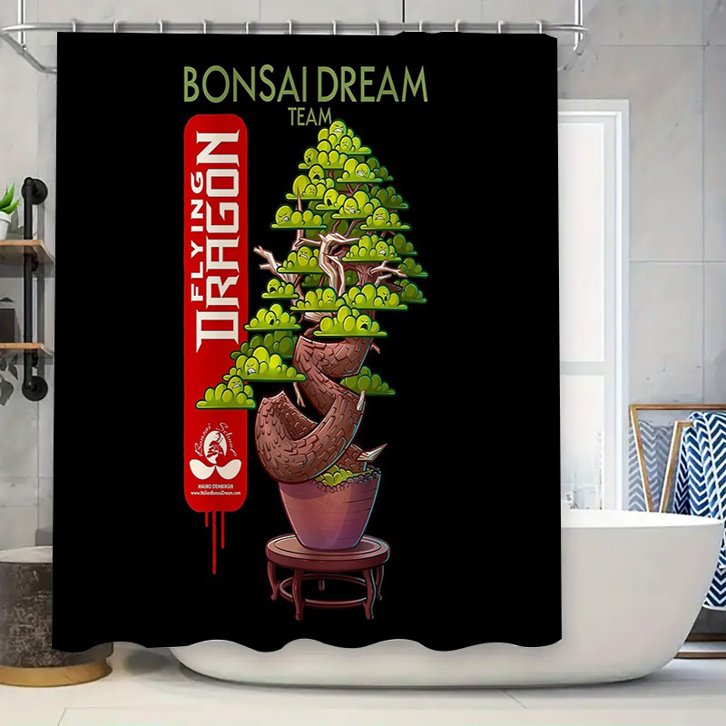 Bonsai Tree Zen Garden - 일본식 분재 나무 샤워 커튼 젠