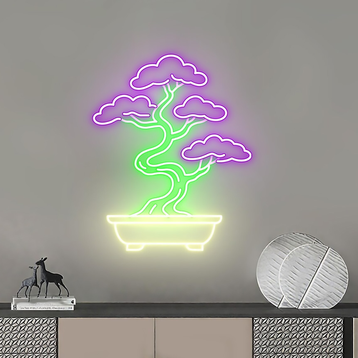 Bonsai Tree Zen Garden - 분재 나무 네온사인, 선(禪) 정원 나무