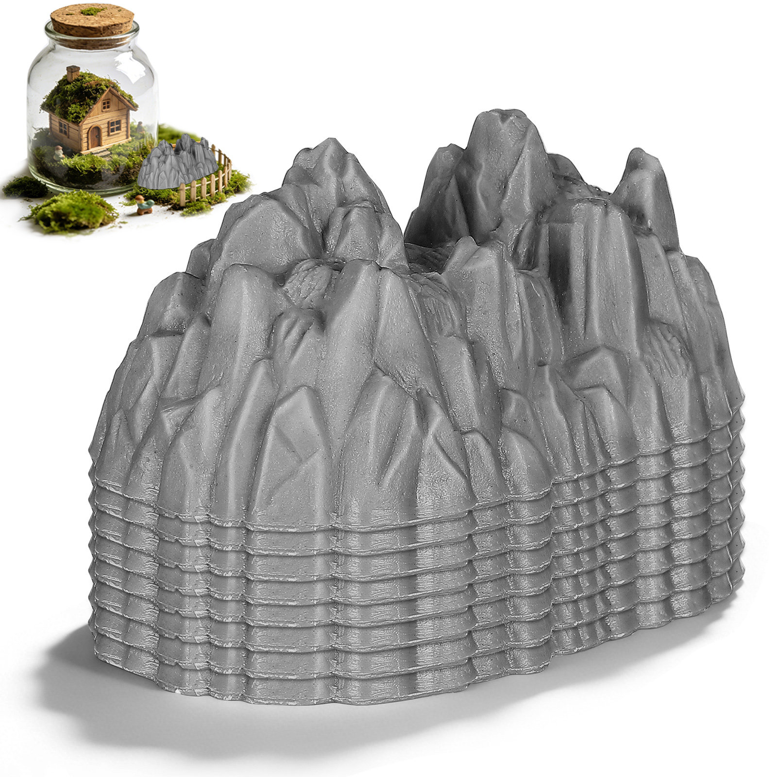 Bonsai Rock Garden - 20Pcs 미니 록어리 플라스틱 바위 시뮬레이션