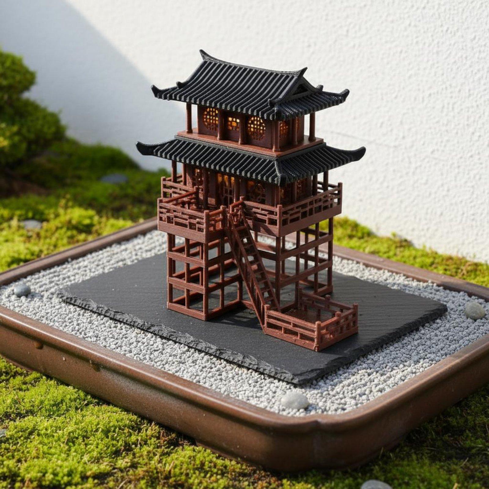 Japanese Garden Bonsai - 분재집 탁상용 플라스틱 탑 미니 마이크로