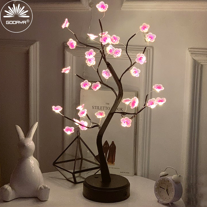 테이블 트리 야간 조명 배터리 구동 터치 스위치 인공  - Bonsai Garden Dc 리뷰 및 가격