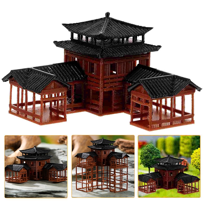 고대 건물 모형 미니어처 일본식 정자 장식 미니어처 선 - Japanese Garden Bonsai 리뷰 및 가격