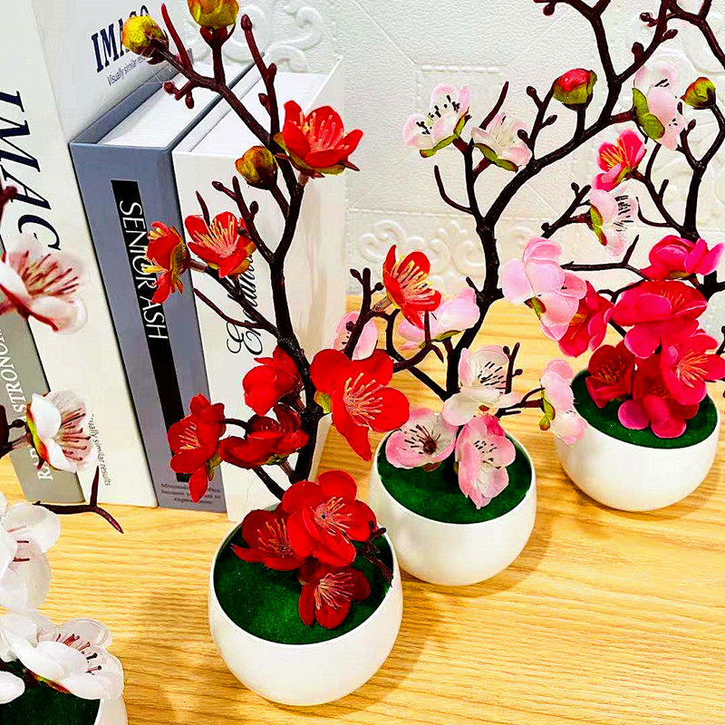 모조 매화 화분 식물 인조 플라스틱 가짜 꽃 가정 사무 - Bonsai Garden Kit 리뷰 및 가격