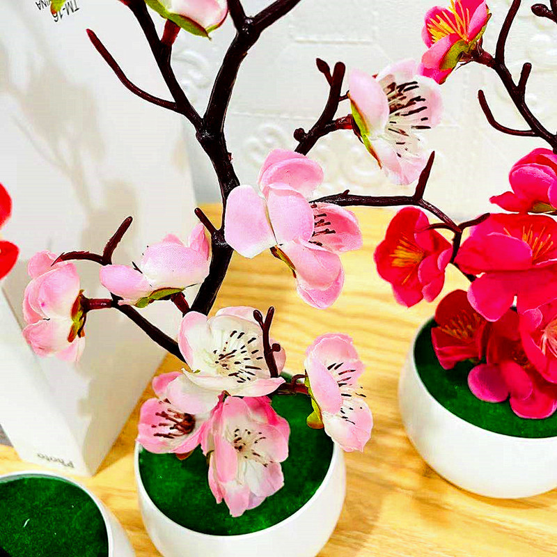 모조 매화 화분 식물 인조 플라스틱 가짜 꽃 가정 사무 - Bonsai Garden Kit 리뷰 및 가격