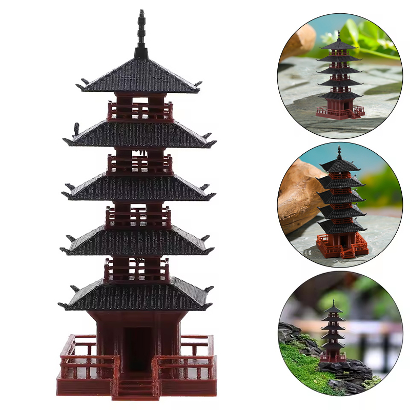 정원 수족관 분재 장식 미니 탑 동상 중국 고대 건물  - Bonsai Garden Zen 리뷰 및 가격