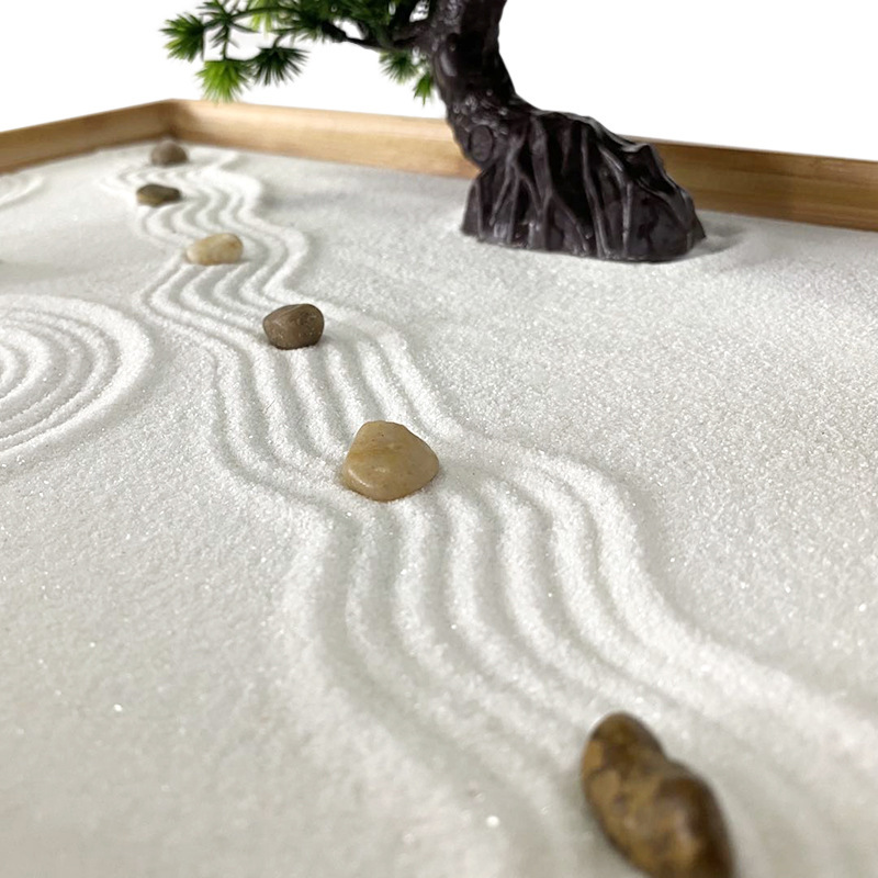 책상용 일본식 젠 가든, 흰 모래, 인공 분재 나무,  - Bonsai Tree Zen Garden 리뷰 및 가격