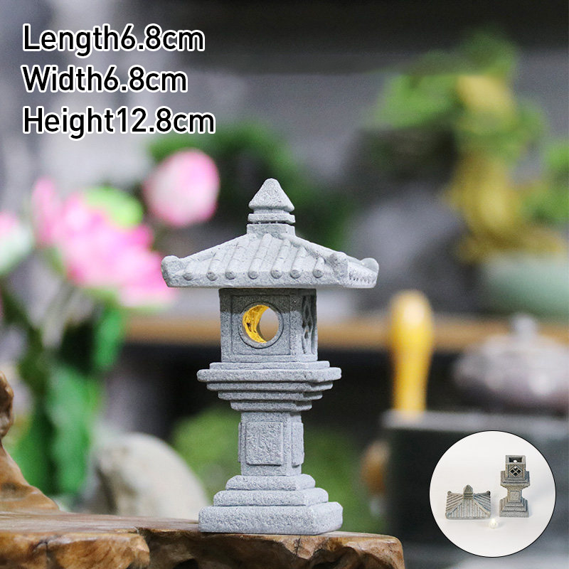 빈티지 젠 미니어처 모래석 타워 파빌리온 장식품 랜턴  - Japan Bonsai Garden 리뷰 및 가격