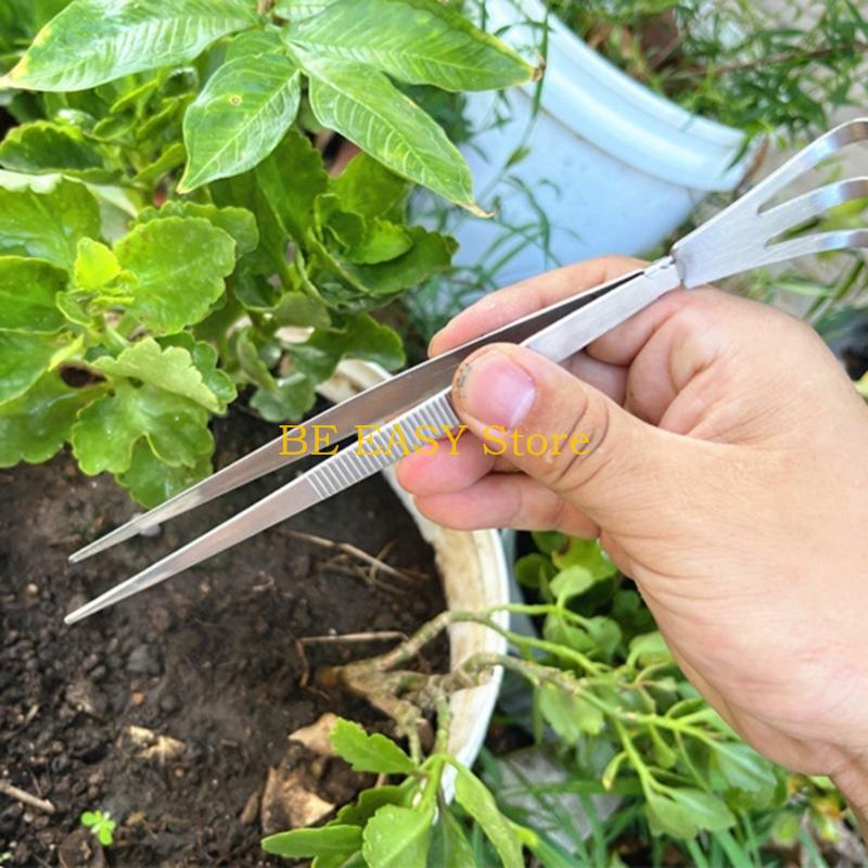 E28F 듀얼 헤드 포팅 가제트 스테인레스 스틸 식물  - Bonsai Garden Tools 리뷰 및 가격