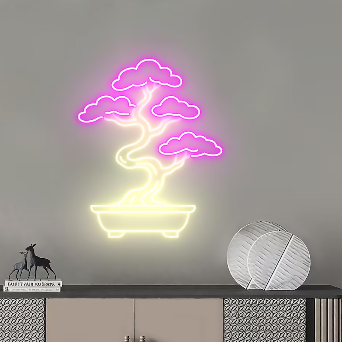 분재 나무 네온사인, 선(禪) 정원 나무 장식 네온,  - Bonsai Tree Zen Garden 리뷰 및 가격
