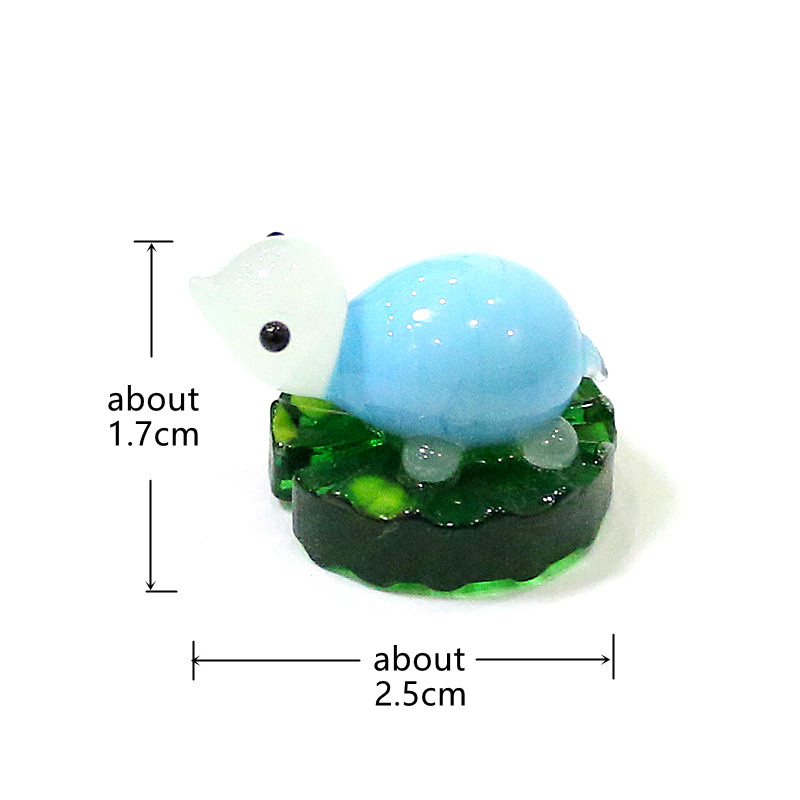 2pcs 연꽃 잎에 다채로운 미니 거북이 동상 창조적  - Japan Bonsai Garden 리뷰 및 가격