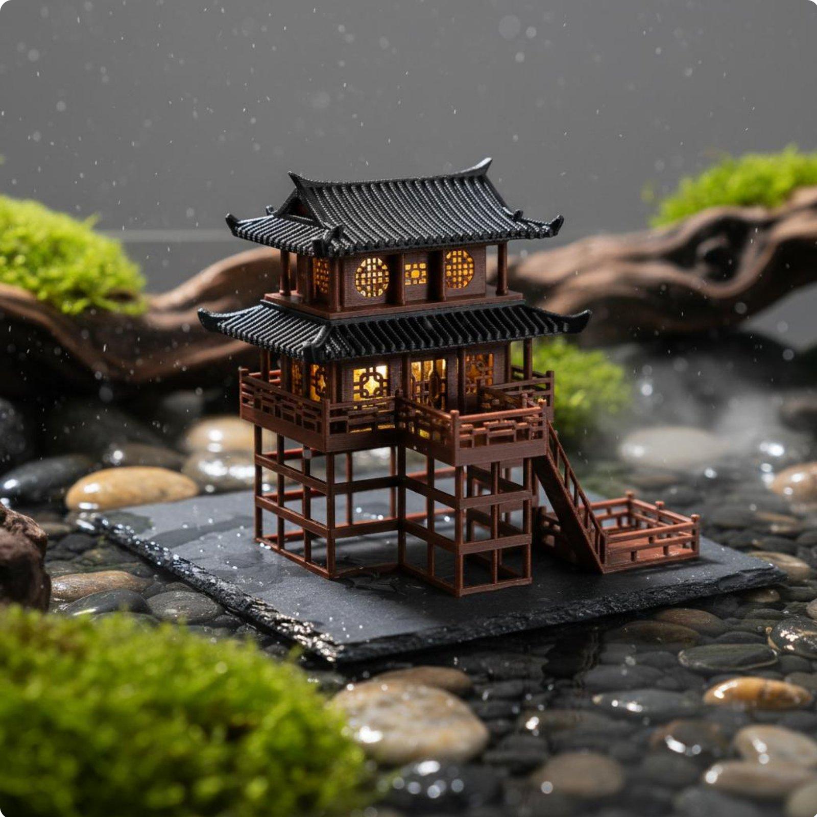 분재집 탁상용 플라스틱 탑 미니 마이크로 풍경 일본 정 - Japanese Garden Bonsai 리뷰 및 가격